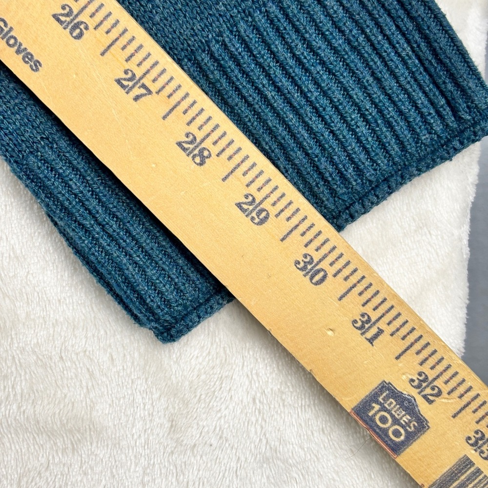 Ella Moss Sweater Womens L Teal Blue Crew Neck Long Sleeve Knit Hem Slits Soft - Picture 8 of 9